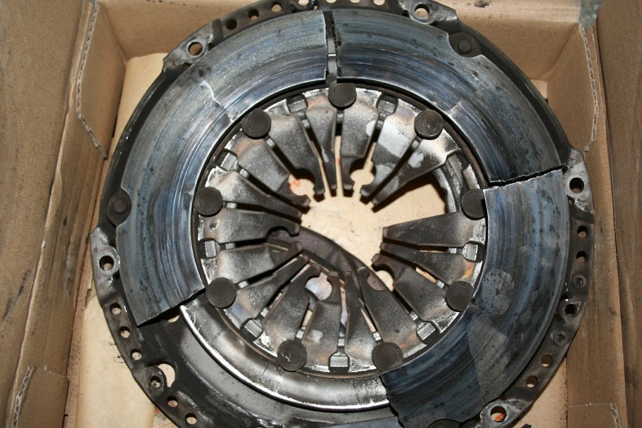 broken pressure plate in many places after driving for about 3 hours